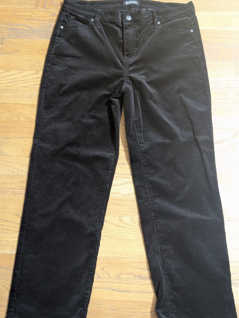 Buffalo David Bitton Black Corduroy Straight-Leg Pants